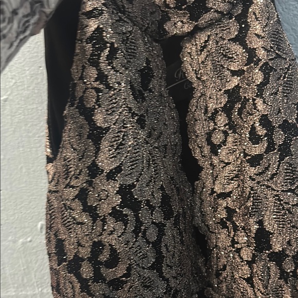 Black and Gray Fit and Flare Halter Prom Dress - Picture 2 of 5